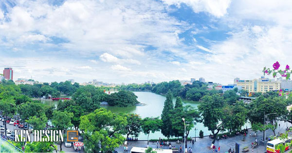 Thiết kế quán cafe view Hồ Gươm